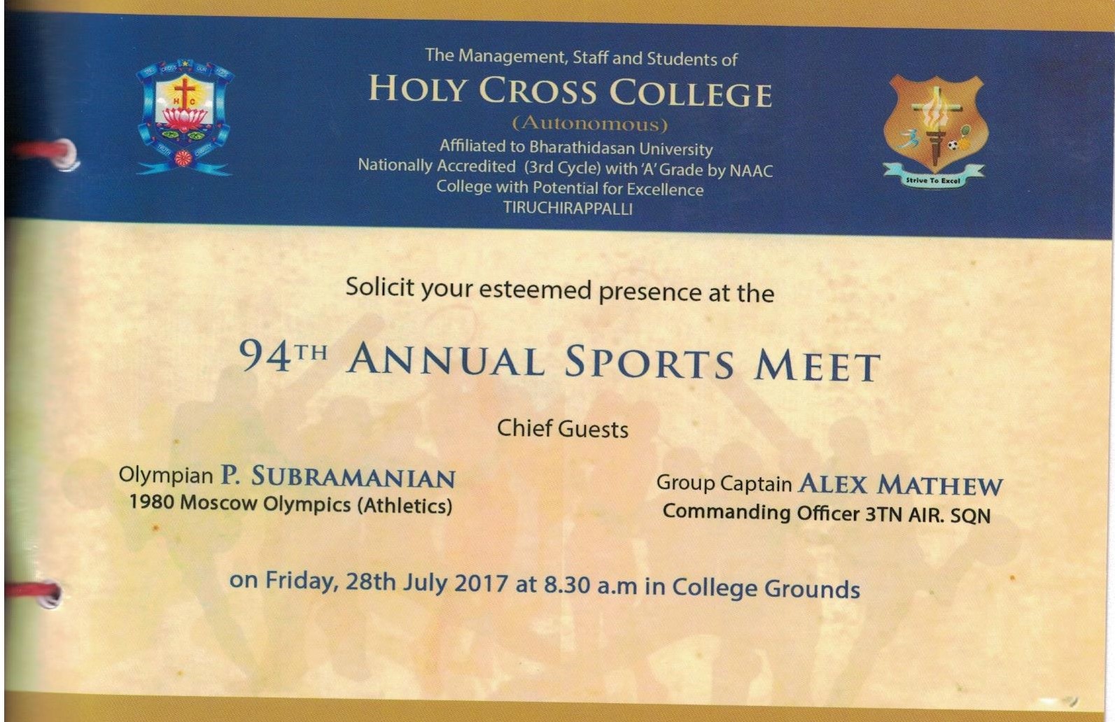 94th Sports Day Invite